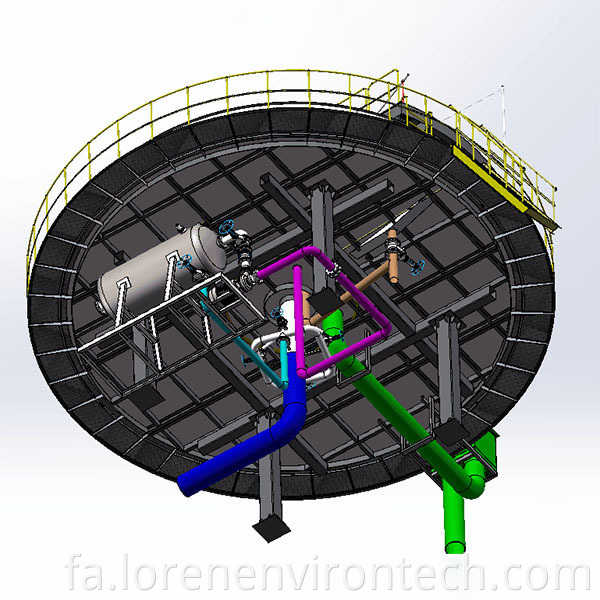 3D کم عمق DAF Clarifer5 3d Shallow Daf Clarifier5